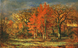 Edge of the Woods;Cherry Trees in Autumn